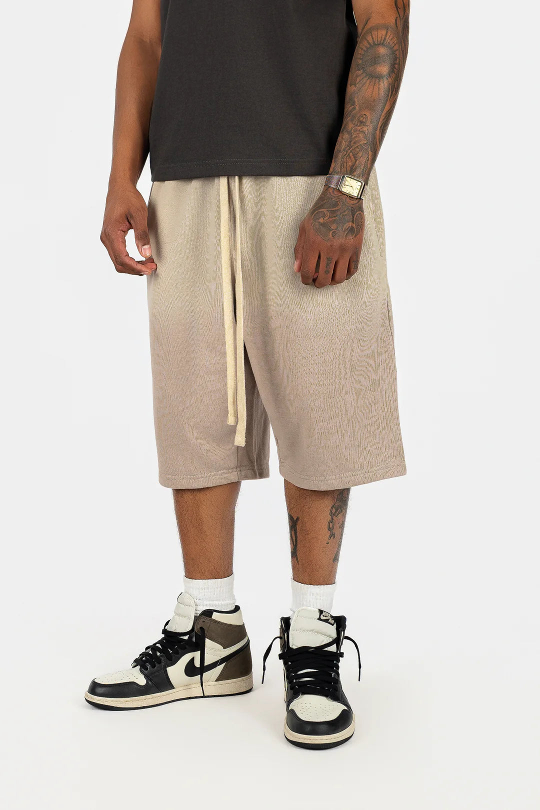 Sun-Dried Oversize Cotton Shorts