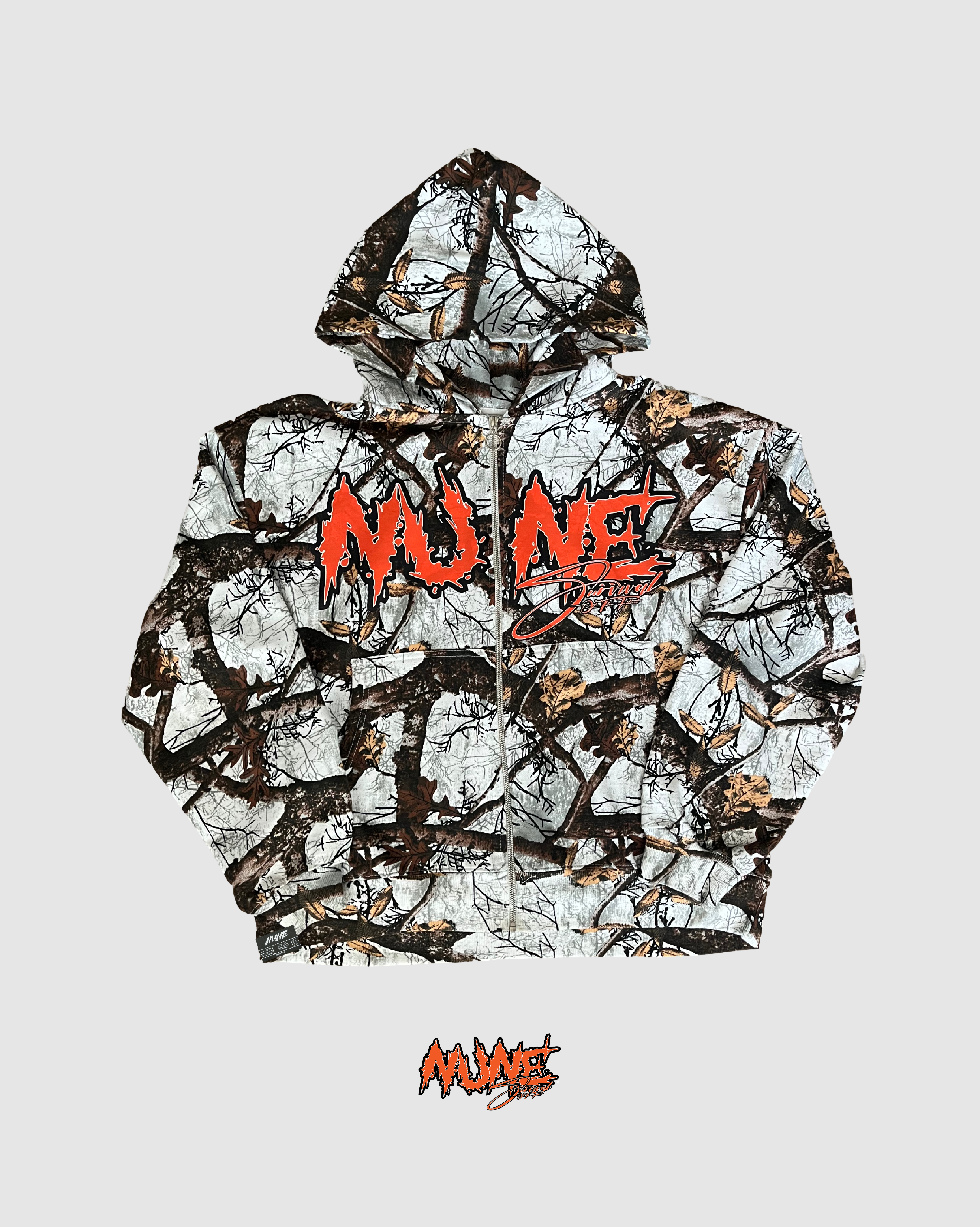 Survival Of The Fittest White Camo Hoodie