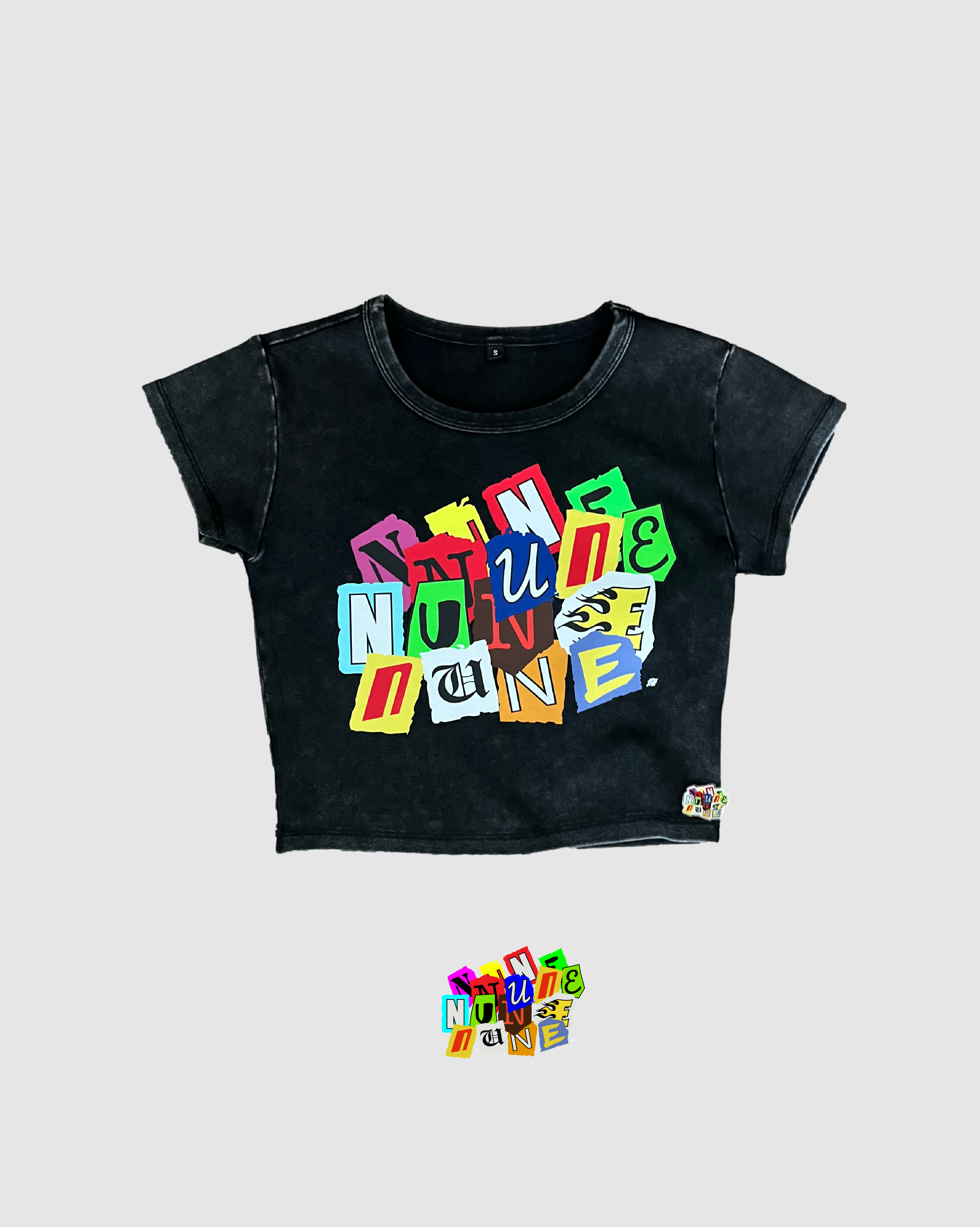 "Magazine Clippings" Baby Crop Top T-Shirt